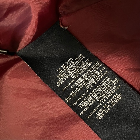 Tommy Hilfiger Navy Blue Faux Fur Hood Puffer Winter Jacket Coat XS Extra Small - Picture 11 of 11